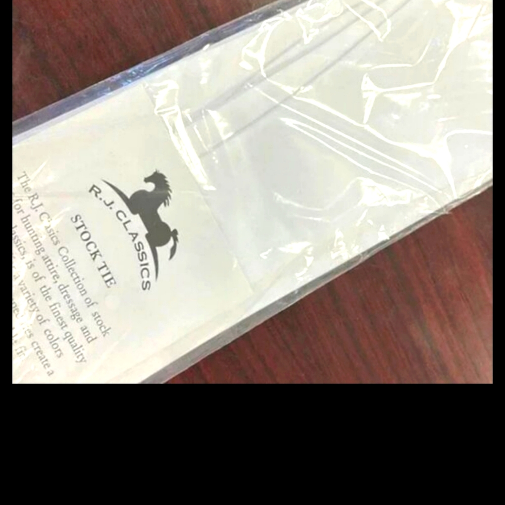 R.J. Classics WHITE Traditional Stock Tie